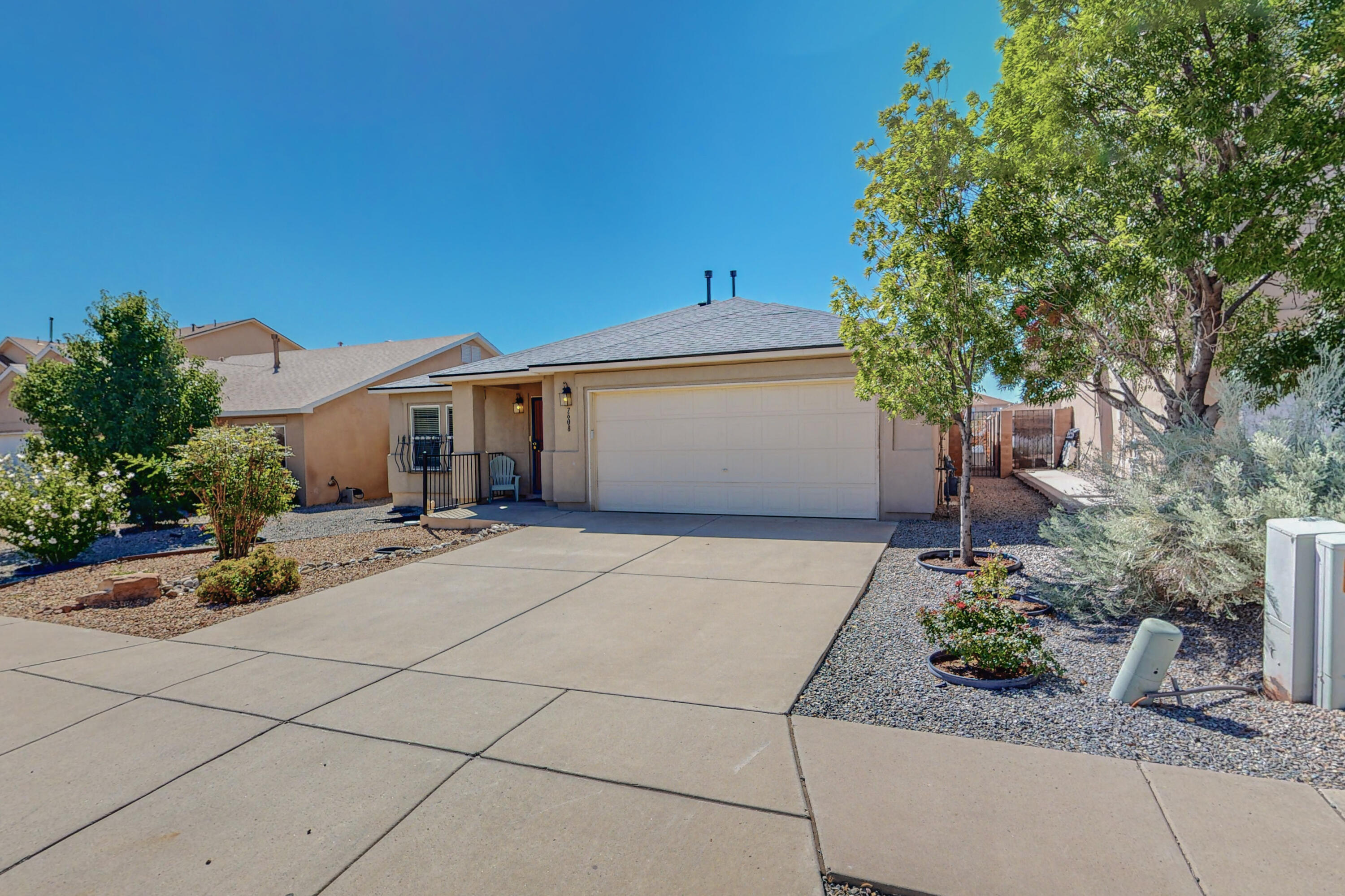 Welcome Home! Fully landscaped front and back yard perfect for entertainment! This beautiful 3 BD/2 BA home has two living rooms that you can enjoy, an open kitchen floor plan, Including an en suite in the primary bedroom and a two car garage. Conveniently located in Ventana Ranch close to many restaurants and shopping. Well maintained and pride of ownership is evident all throughout this lovely home. Move in ready for Only $365,000.