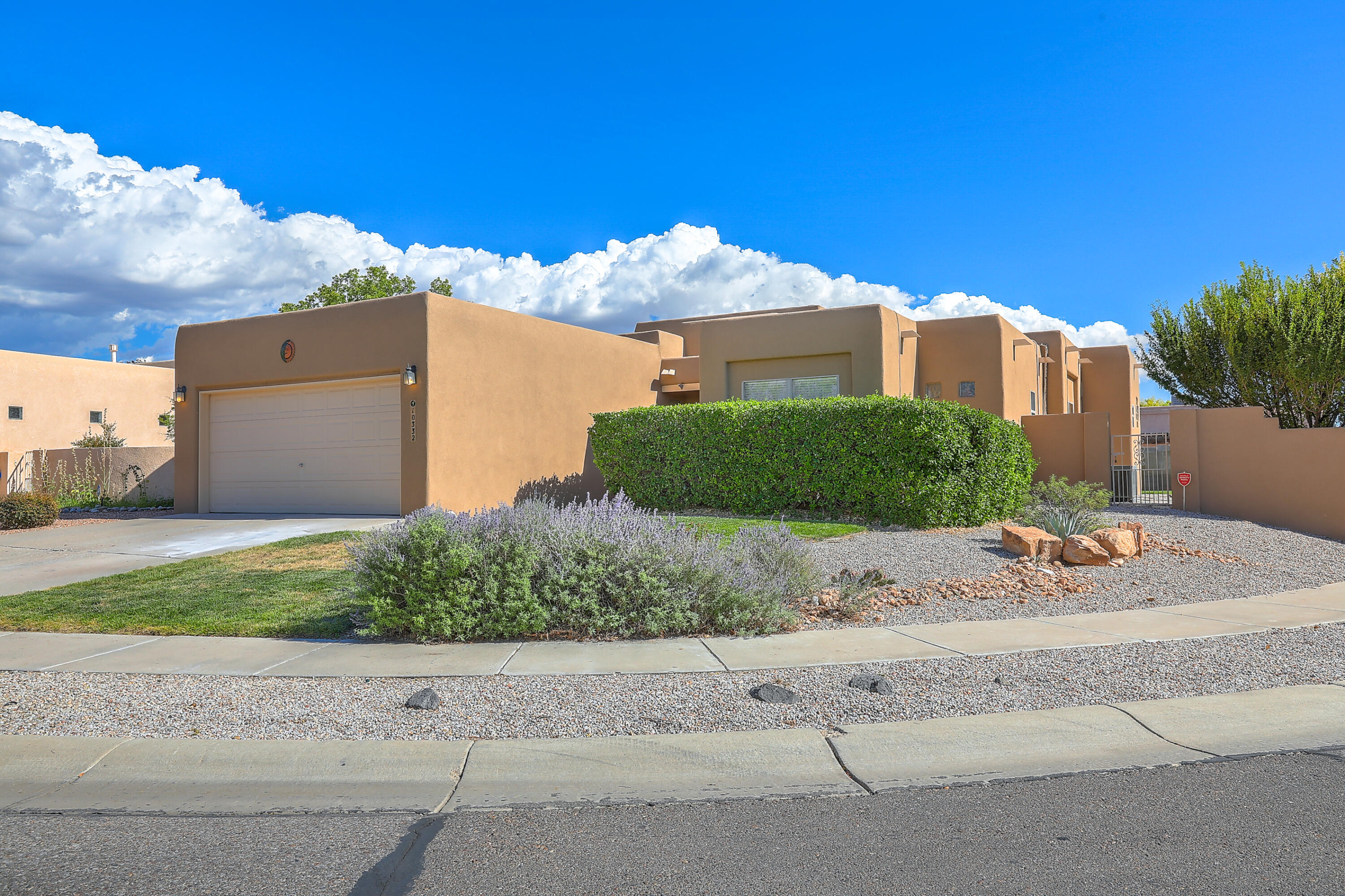 Beautiful Contemporary SW one story home w/Cobal & Beam raised ceiling, handcarved posts, arched eyebrow entries & bright open floor plan all on a private corner lot with RV access. Updated Stucco, Refrigerated A/C & updated Electric panel, furnace, water heater, luxury vinyl plank flooring throughout, updated tile flooring in entry, kitchen & baths, appliances, sprinklers & more. Room addition professionally completed w/brick flooring,  plantation shutters & mini split heating & a/c unit. Formal living area plus large open Great room with gas log fireplace framed by clerestory windows and spacious formal dining area. Kitchen boast newer appliances, breakfast bar and lots of cabinets. Study/Hobby room w/rich brick flooring all open to the lovely back patio & backyard. Great Location!!!