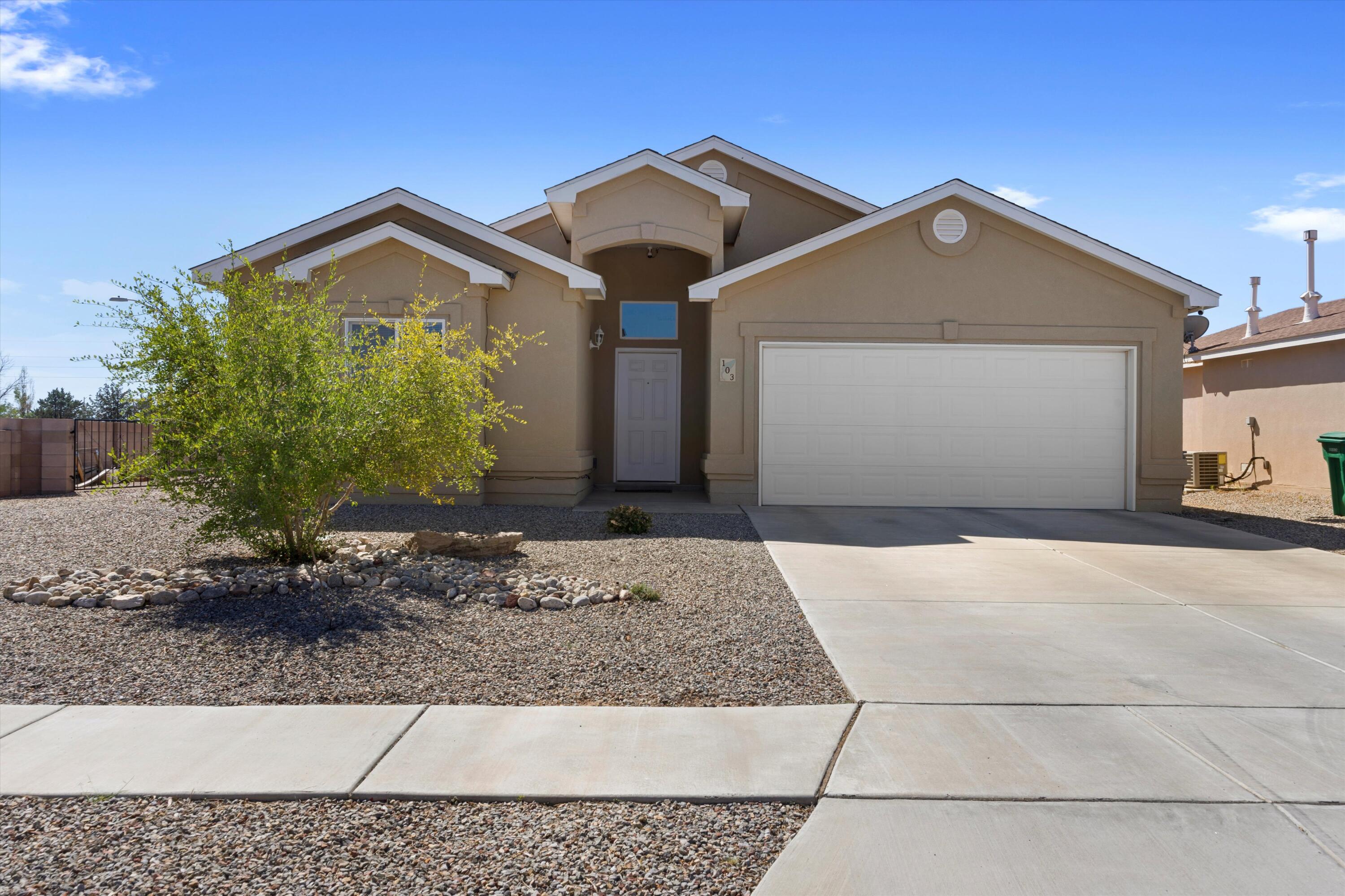 Welcome Home To Tierra Del Sol! Large CORNER lot on a cul-de-sac road makes this a quiet place to enjoy the expansive skyline views. Single story and one-owner home is in immaculate condition and ready for you to make this your new home!  Built in 2012, this 3 bedroom, 2 bathroom home has an abundance of natural light. High ceilings in the main living areas, oversized walk-in closet  in the primary ensuite, 5.1 wired surround sound in living area, LED color changing lighting along the interior architecture ledges, Taexx built-in pest control system, low maintenance yard with drip system & storage shed, finished garage with storage or workshop space AND 220V/60Amp additional service. Wide Gates for Back-Yard Access or RV and large toy parking too!!! 2014 Mustang SOLD SEPARATELY