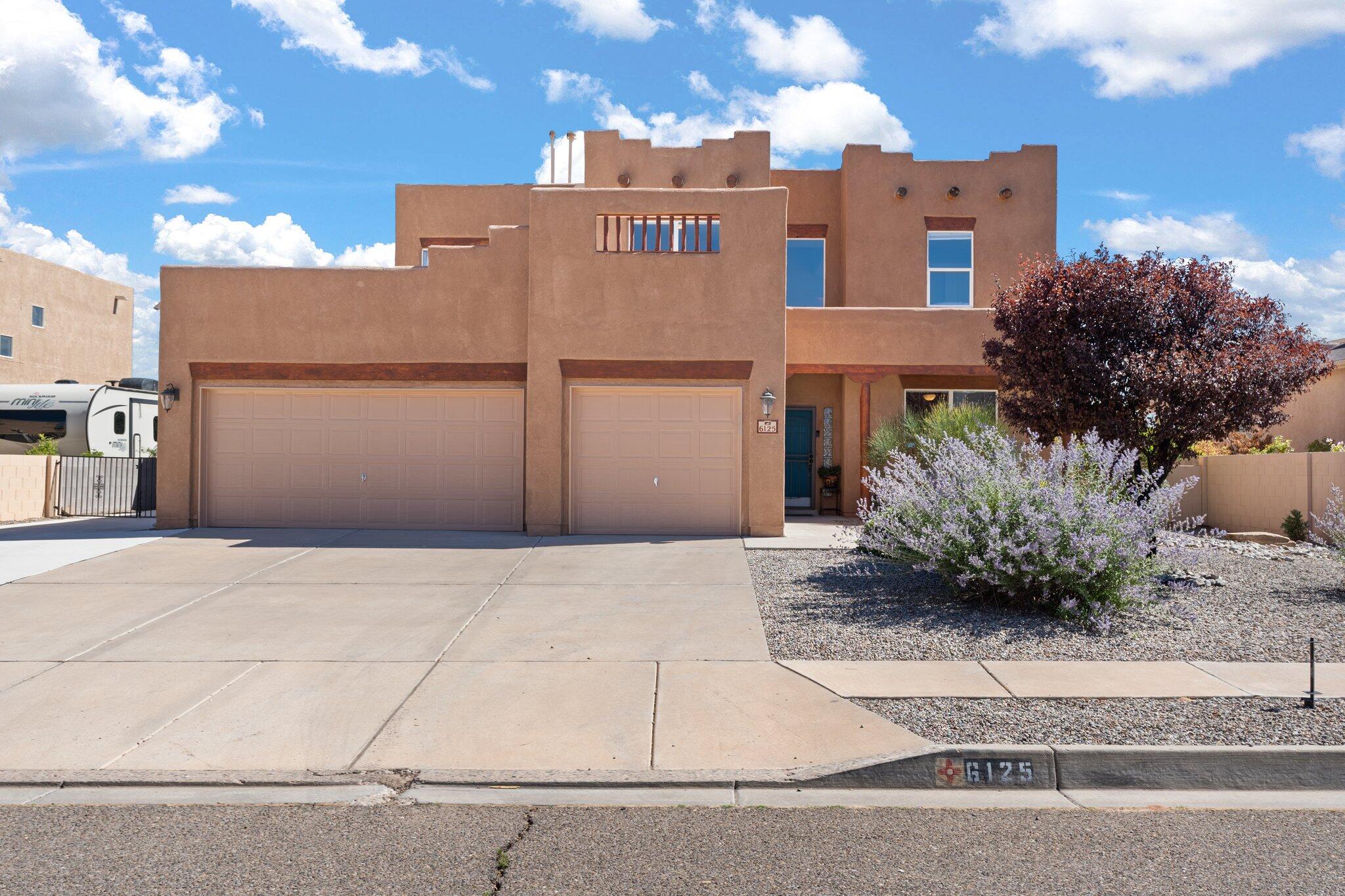 Uncover a true Enchanted Hills treasure! This dazzling gem boasts 4 beds, 3 baths, 2+ living areas, & a 3-car garage. Backyard access w/ a roomy RV PAD, inviting your adventures to begin.The main level is a hub of entertainment, featuring a spacious kitchen & a sunlit living room. Need versatility? The first floor offers a flexible room for your imagination--be it a cozy bedroom or a vibrant home office.Upstairs, your royal retreat awaits! The owner's suite is a lavish escape w/ a garden tub, dual sinks, & a colossal walk-in closet. Three more rooms & a bonus space are yours to customize.Recent upgrades like a sleek TPO ROOF (2020), new ovens (2021), & upgraded sprinkler valves add modern appeal to this already enchanting abode. Your new adventure begins here!
