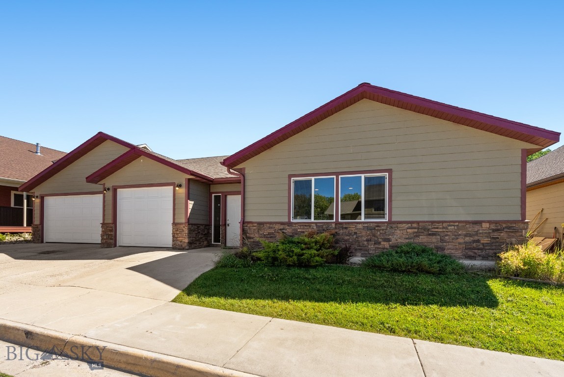 Detached condo that lives like a single-family home! Located only minutes from downtown Bozeman, MSU, and the hospital.  This neighborhood offers a very private feel being tucked away from Bozeman's hustle and bustle in a Cul-de-sac. 4BD/2BA, 2,389 sqft with a 3-car garage for vehicles, toys and extra storage. A very open floor plan gives this unit a fantastic layout. The master bedroom is separated from the rest of the other bedrooms with a large family room in between so everyone has plenty of living space. Gas fireplace wrapped with tile in the living room for cozy winter days. The seller recently installed a brand-new range, refrigerator, and dishwasher. Feels like a true single-family home without the same responsibilities such as maintaining snow removal and lawn care. Location, location, location this property has it all!