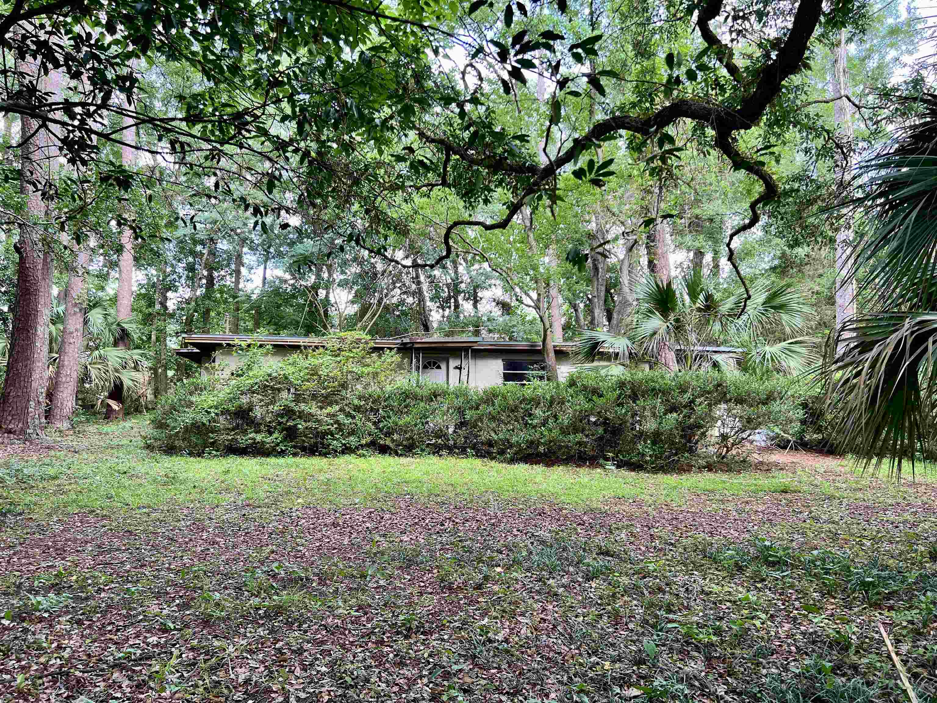 Nearly 1 acre of land off Jackson Bluff, a little over a mile away from the stadium. There are currently 2 mobile homes, both 2 bedroom 2 bath renting for $500 and $525 and there is a detached single family home that is in great disrepair, about 1400 sqft and is a 3 bedroom 1 bath. In total, there are 5 lots within this parcel, each with its own utility hookup for a mobile home and this has been grandfathered in as a small trailer park (property appraiser confirmed) although the zoning says its medium density residential. Potential for 5 mobile homes total. There is an RV on the property that the owner is keeping, the utility hookups are for mobile homes only, not zoned for RV use. Property is in a flood zone, although it has never flooded since current ownership (1970s) and there is a major drainage ditch just to the south of the property, owner has not been required to have flood insurance. Lots of potential here. No sign on property, appointment only, buyer to verify all information. Appointment only, the two mobile homes are occupied.