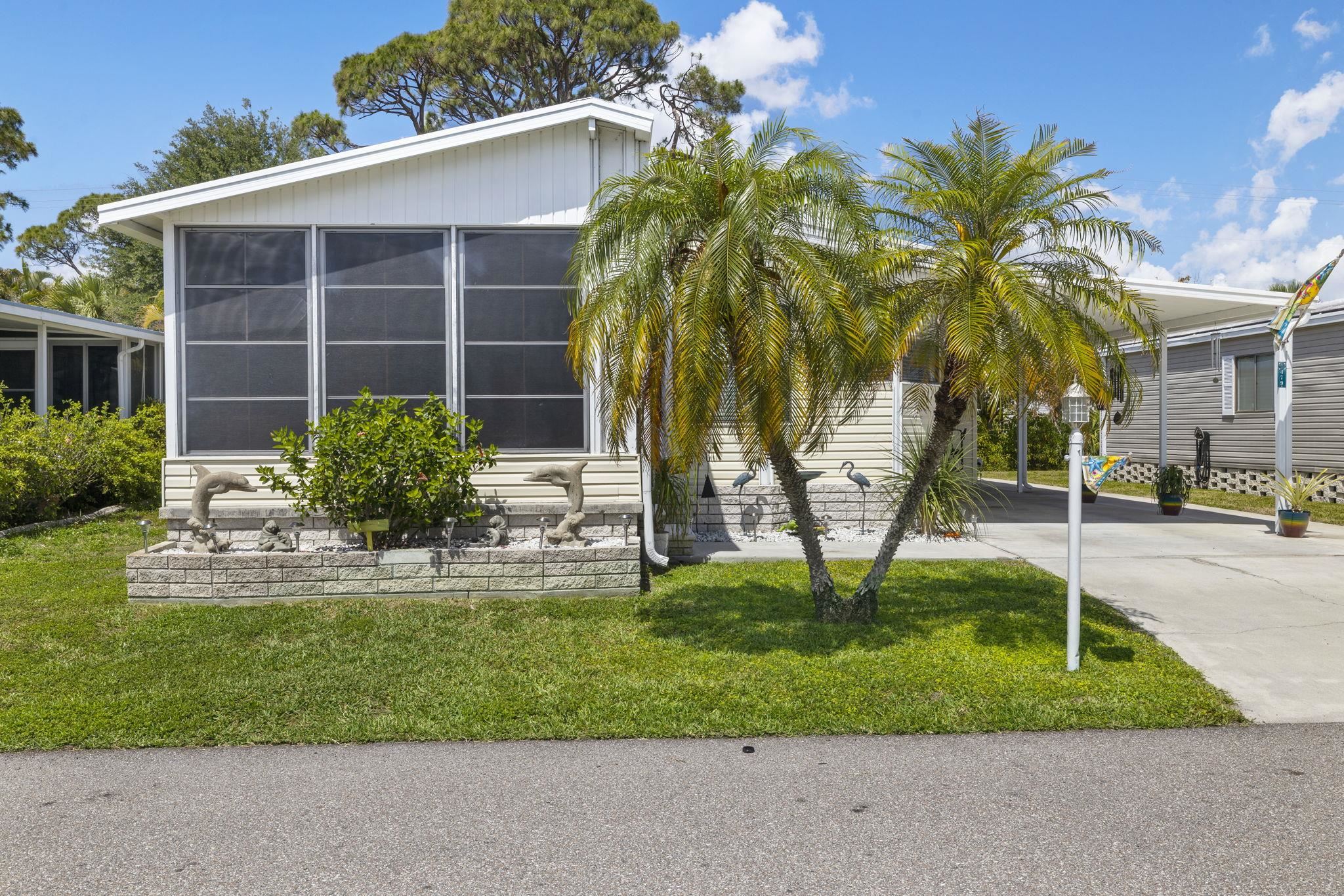 This is a fantastic chance to own a slice of paradise in the beautiful North Fort Myers, Florida. Located in the sought-after 55+ community of Old Bridge Village, this property offers an excellent opportunity for both personal use and investment purposes.  The well-maintained manufactured home features two bedrooms and two bathrooms, providing ample space for comfortable living. Situated within a gated community, you can enjoy the added peace of mind and security that comes with it.  Old Bridge Village boasts a range of private amenities exclusively available to its residents. Whether you prefer to relax by the pool, play a game of tennis, or socialize at the clubhouse, there is something for everyone here. Additionally, the marina offers a boating community with convenient gulf access to boat slips, perfect for water enthusiasts. Palm Point is also accessible to residents only, to enjoy fun activities like fishing, corn hole, grilling or other fun outside activities with a water view.   This property remained undamaged during Hurricane Ian, showcasing its resilience and durability.  The manufactured home itself is in pristine condition, ensuring a move-in ready experience. It's difficult to fully capture the charm and beauty of this opportunity, so don't miss out on the chance to own your own piece of paradise in North Fort Myers, Florida.